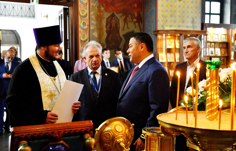 Губернатор Тверской области И.М. Руденя посетил Князь-Владимирский собор г. Удомля